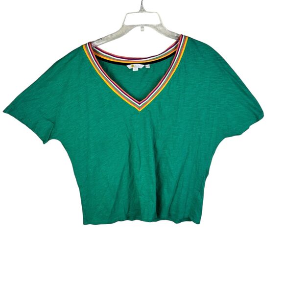 BODEN Beatrice Jersey Top Size 10 Green Womens Classic Basic - Picture 1 of 4